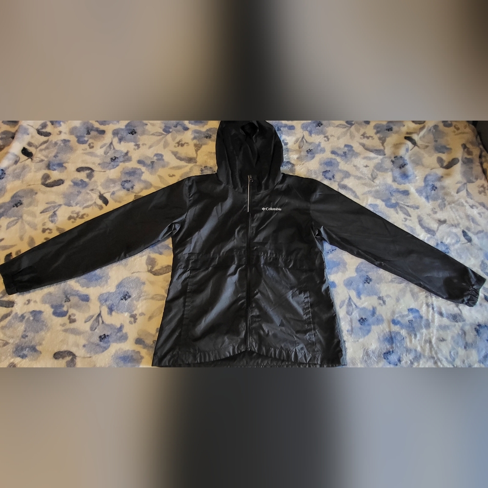 Columbia Kids Black Hooded Raincoat